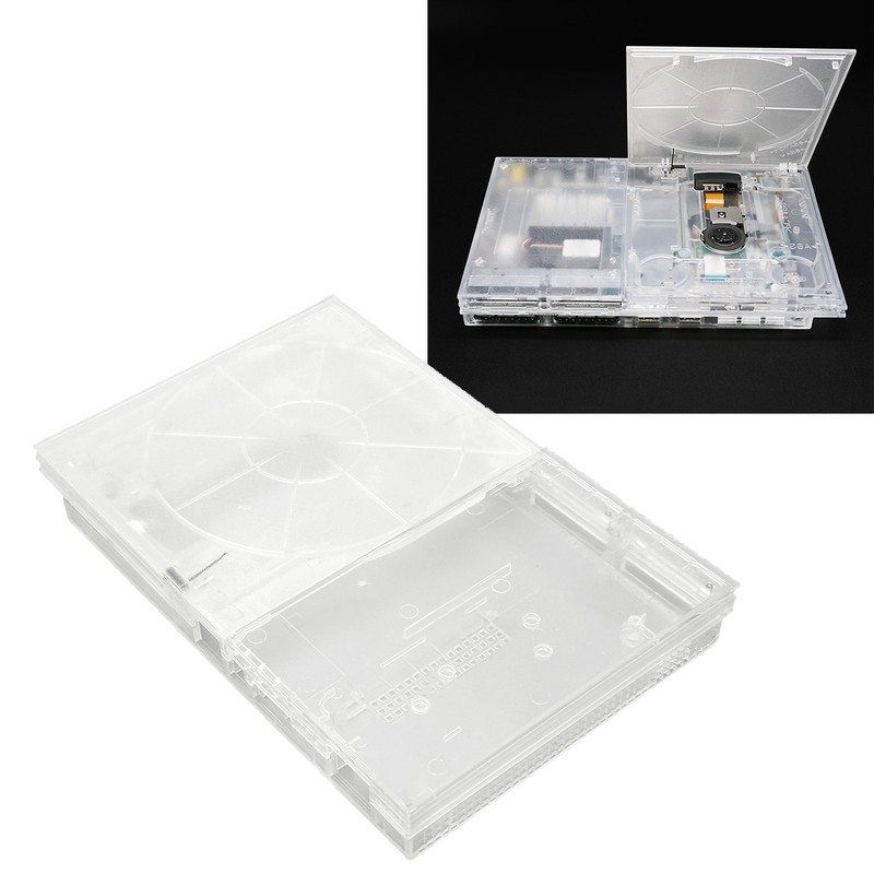 for PS Slim Clear Case DIY Replacement Transparent Game Console