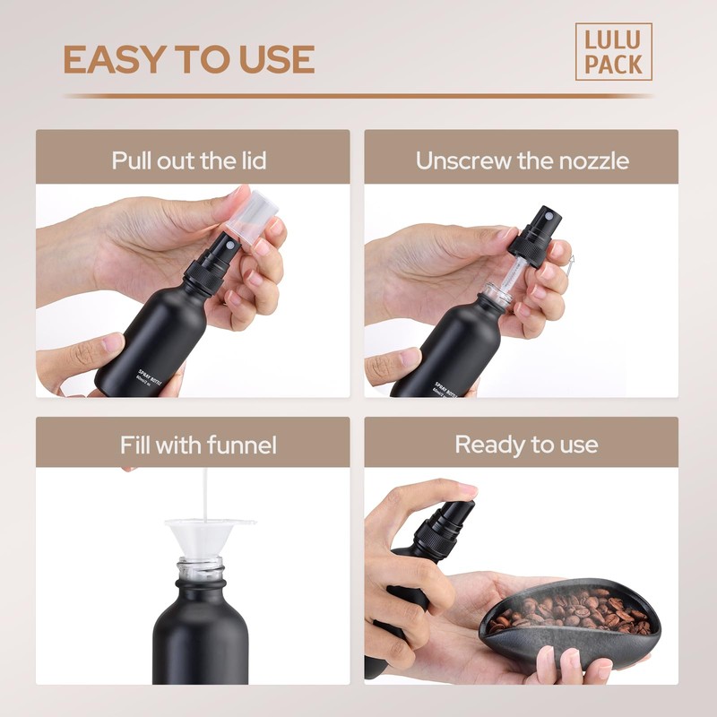 Lulupack Coffee Dosing Cup with 60ml Spray Bottle - Espresso