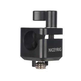 NICEYRIG 15mm Single Rod Clamp 15mm Rod Clamp 15mm Rod Lock ARRI Standard Positioning Pin Rod Clamp Single Rod Clamp with Knob Screw Photography Accessories Cold Shoe Mount - 494