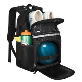 Goloni Bowling Backpack,Single Ball Bag with Shoe Compartment Up to Size 16,Bowling Bag with Padded Ball Holder
