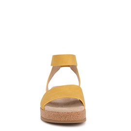 Naturalizer SOUL Womens Deara Platform Flat Sandal Flat Sandal Yellow 9.5 W