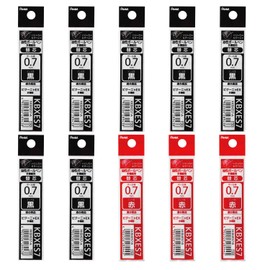 Pentel XKBXES7 Multifunction Ballpoint Pen Refill Set, 0.7mm, 7 Black, 3 Red