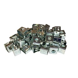 RackGold® Zinc 12-24 Slide-on Cage Nuts 50 Pack - USA Made
