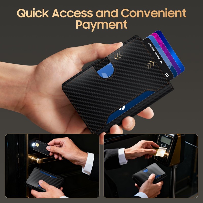 Frapkom Wallet for Men 8-11 Cards, Smart Pop Up Card