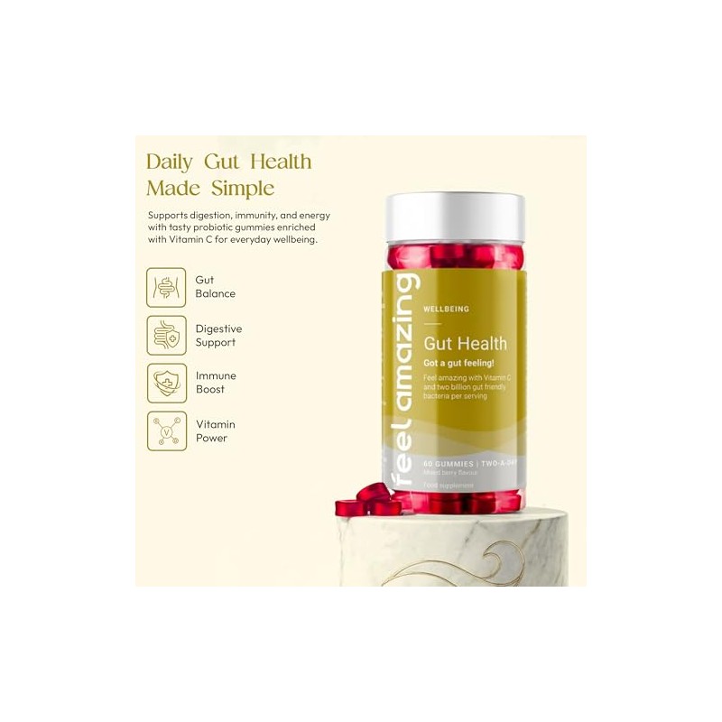 Feel Amazing Gut Health Probiotic Gummies - with 1 Billion