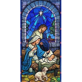 Jethami Diamond Painting Kits for Adults, DIY 5D Diamond Art Kits Full Drill Diamond Art for Adults Beginners 29.5x15.7 in (Christmas Church Banner)