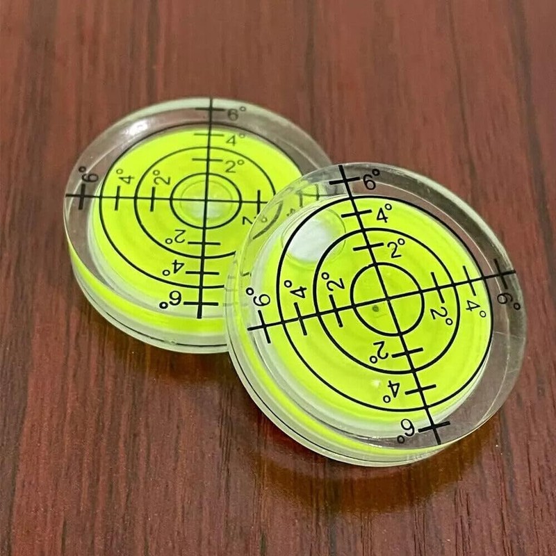 20Pcs Circular Bubble Level Bullseye Degree Marked Surface Round Spirit