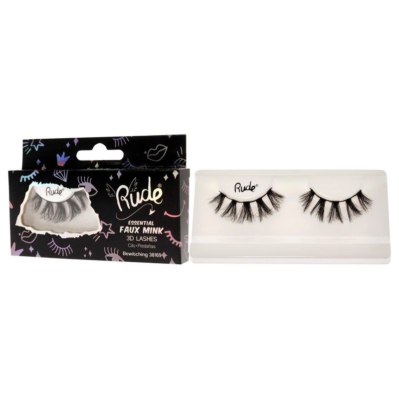 Rude Cosmetics Essential Faux Mink 3D Lashes - Bewitching Pair