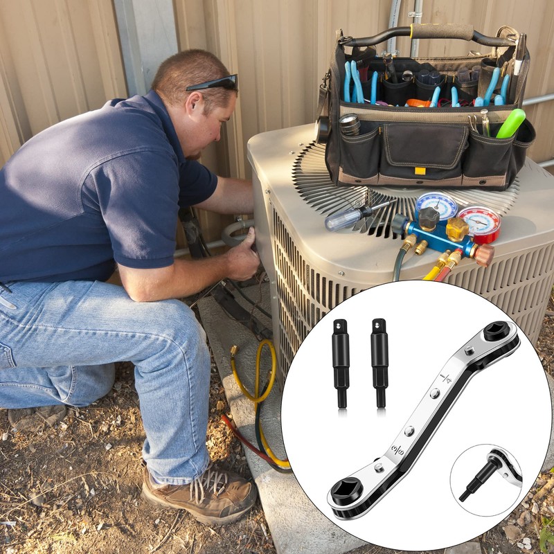 Hvac Service Wrench Tools:3/16” to 3/8” 5/16'' x 1/4''Air Conditioner