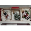 Sur la Table SET of 3~NEW in Box~SANTA~Tree~SNOWMAN Christmas Ornament~Handcrafted