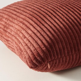 Topfinel Throw Pillow Cover 4pc Set - Multi Yellow Burnt Orange Combo - 22" x 22" Solid Cozy Corduroy Square Accent Decorative Cushion Case for Couch Sofa Chair Bed