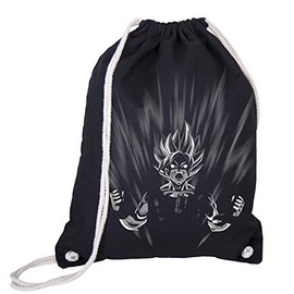 GIOVANI & RICCHI Super Son Goku Blue God Mode Gym Bag Gym Bag Gym Bag, black (Black) - Scream-Son-Bag-Schwarz