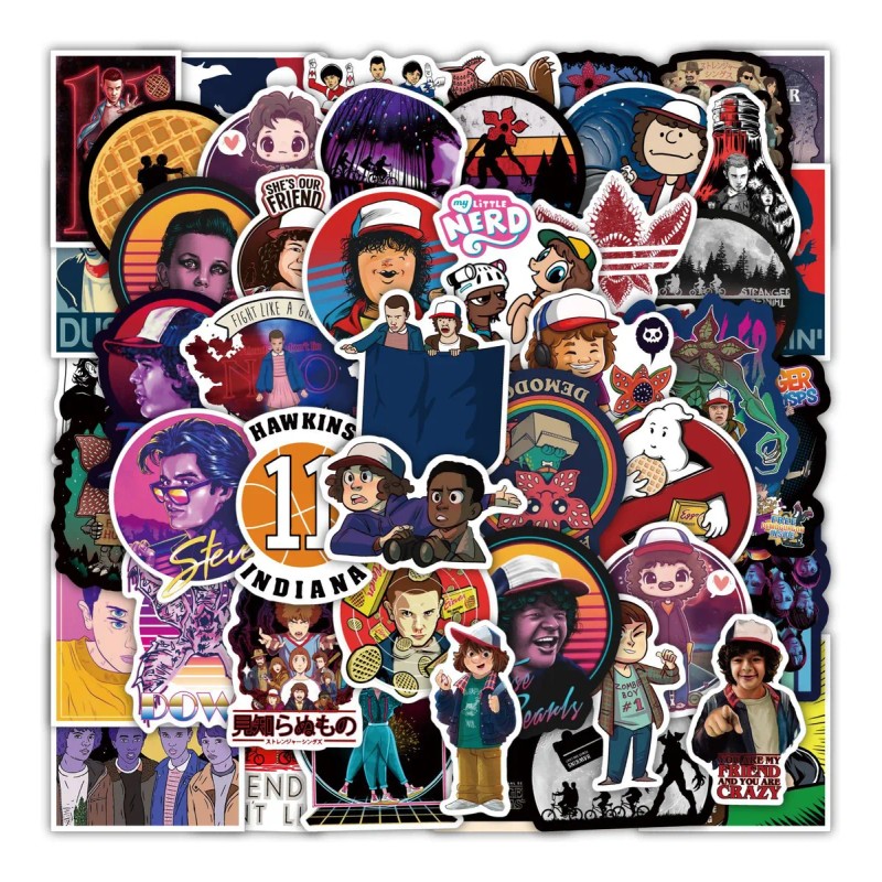 Stranger Things 100pcs Calcomanias Stickers Pvc Contra Agua