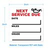 GUEER for Oil Change Sticker Static Cling, Clear Stickers 120
