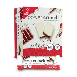 Power Crunch Power Crunch Protein Wafer Bars, High Protein Snacks with Delicious Taste, Red Velvet, 1.4 Ounce (12 Count)