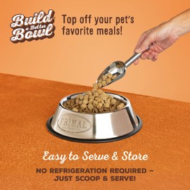 Primal Cupboard Cuts Freeze Dried Raw Cat Food & Dog Food Topper, Grain Free Meal Mixer for Dogs & Cat (Beef, 18 oz)