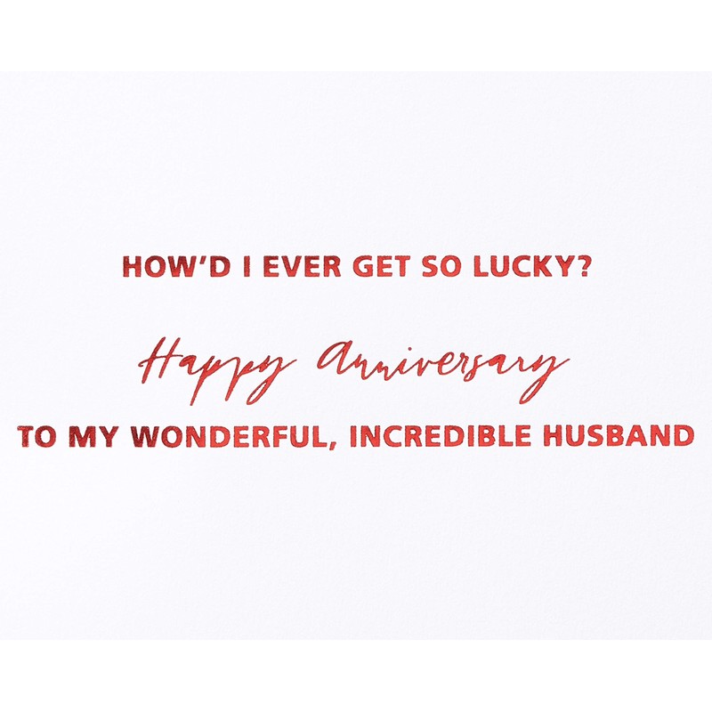 Papyrus Anniversary Card for Husband (So Lucky)