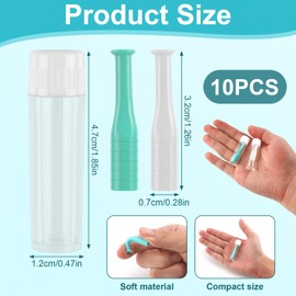 Applikator mit Saugnapf für weiche Kontaktlinsen aus Silikon, 10 Stück, praktisches Werkzeug für RGP und weiche Linsen, Aufbewahrungsbox inklusive, fortschrittliche Hygiene