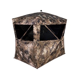 Muddy Hunting Whitetail Deer Buck Full Dual Zip Side Hinged Opening Concealment Camo Pattern Standing Height 67" Garage Ground Blind