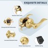 LOQRON Wave Style Gold Door Handles with Lock and Key