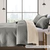 FLYMME Dark Grey King Quilt Bedspreads, 3 Pieces Lightweight Bedding