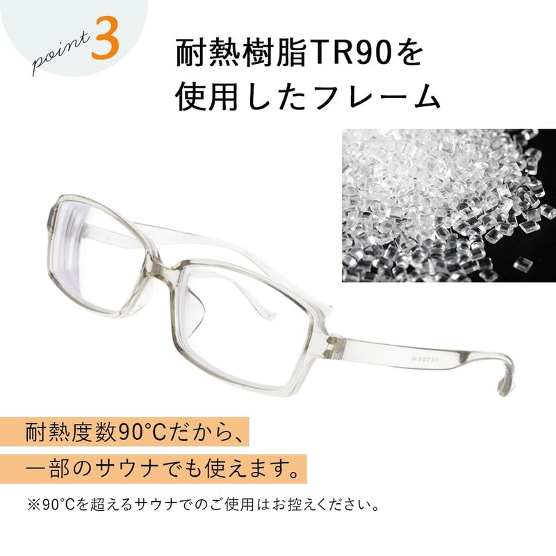 Smart Supply Bath Glasses for Myopia and Strong Myopia, Anti-Fog,