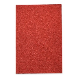 Coolprints Cartulina Diamantada Glitter Purpurina Premium 280gr 20cm x 30cm 10 Piezas (Rojo)