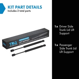 TRQ Driver & Passenger Side Trunk Lid Lift Support Shock Strut Set Compatible with 2010-2012 Ford Fusion 2010-2011 Mercury Milan