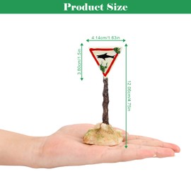 Aquarium Decoration, Resin Shark Warning Sign Funny Fish Tank Ornament Decoration Aquarium Accessories Aquarium Landscape for Underwater Decoration, Aquarium, Fish Pond (White)