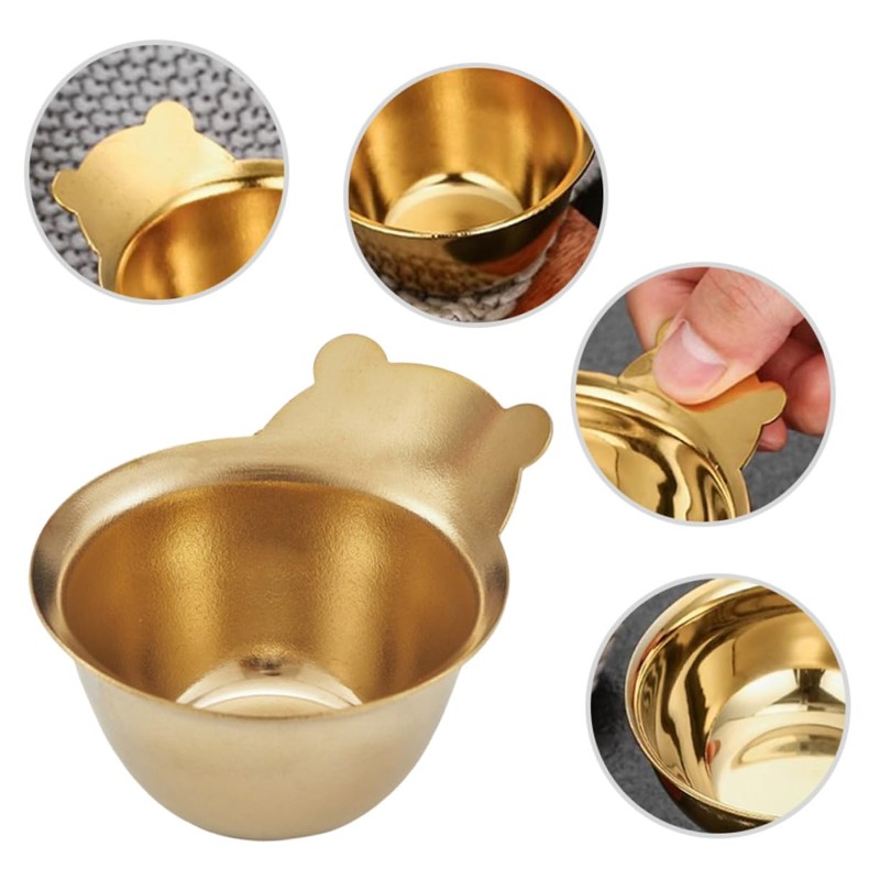 MAGICLULU 2pcs Salad Dressing Container Small Sauce Tray Bear Shape