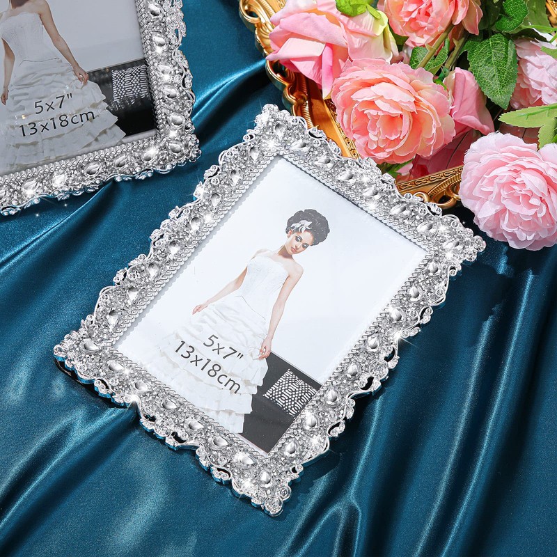 Yookeer 4 Pack 5 x 7 Inch Crystal Picture Frame