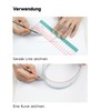 KEARING Transparent Sewing Ruler 20 cm - Compact Plastic Ruler