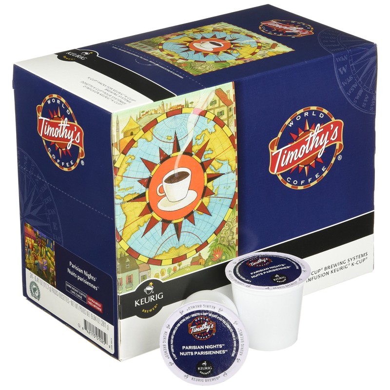 Timothy's World Coffee, Parisian Nights, K-Cup Portion Pack for Keurig