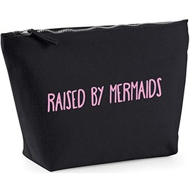 Hippowarehouse Raised by mermaids printed make up cosmetic wash bag 18x19x9cm