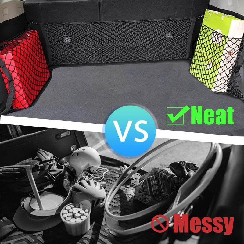 NARATI Compatible with Subaru Forester Accessories Automotive Elastic Trunk Mesh