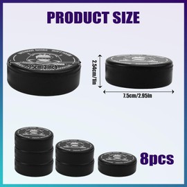 BOXOB 8pcs Ice Hockey Pucks, Soft Foam Ice Hockey Balls 3in Diameter 1in Thickness Lightweight Avoid Noise for Practice Training Indoor