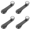 TRQ Window Crank Lever Handle Gray & Chrome Set of