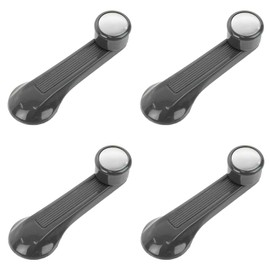 TRQ Window Crank Lever Handle Gray & Chrome Set of 4 Compatible with 84-00 Honda Civic New