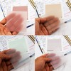 Pastel Transparent Sticky Notes, 4 Packs 3X3 Inch See Through