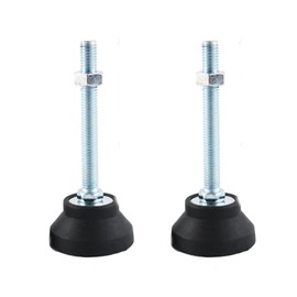 BORDSTRACT Rubber Foot Leveler, 2 Pieces M20 Adjustable Furniture Feet, Metal Leveling Foot with Thread, for Large Factory Machines, Workbenches (D80 x M20 x L150)