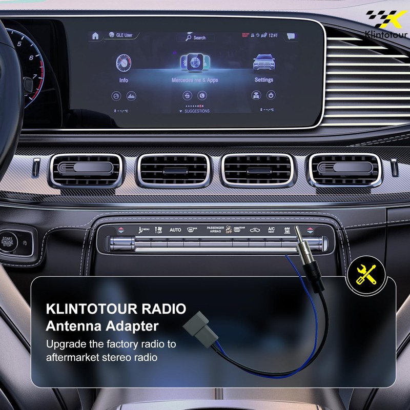 Car Radio Antenna Adapter Compatible with Acura/Honda/Mazda, Aftermarket Stereo Antenna