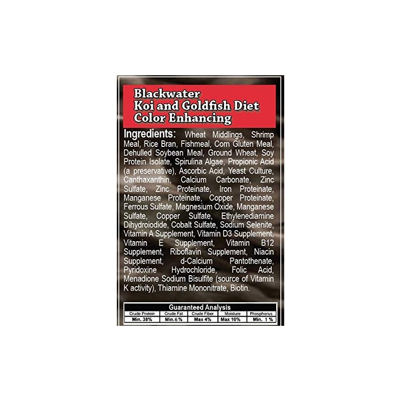 Blackwater Premium Koi and Goldfish Foods Color Enhancing Diet 12.8lb