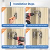 BiceNoning Sliding Door Loop Lock, 90/180 Degree Stainless Steel Patio