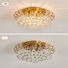 CVKASH 4-Lights Crystal Chandelier Modern Semi Flush Mount Ceiling Light