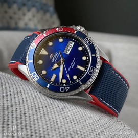 Strapseeker Theo Hybrid Nylon & FKM Rubber Performance Watch Band Replacement Watch Bands Quality Waterproof Watch Straps for Men & Women Deployment Clasp Pin Buckle Compatible with Most Watches