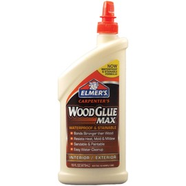 Elmer's E7310 - Pegamento para madera de carpintero Max, interior/exterior, 16 onzas, 16 onzas, bronceado, 16 onzas líquidas