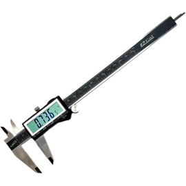 iGAGING EZCal Digital Caliper 0-8"/200 mm - IP54 Electronic Caliper with Extra-Large LCD Display - Quick & Accurate Measurements in Inch, Metric, & Fraction Modes - Includes Case, Manual, & Battery