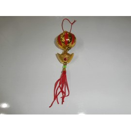 Vietnamese New Year Decorative Plastic Hanging Lantern with Yuan Bao 1.5" Size (lồng đèn treo tết)