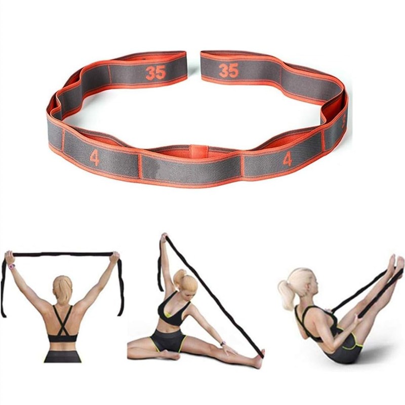 Stretch Strap With Multi Loops Yoga Exercise Trainer Bands latin