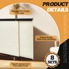 Landical 8 Sets 4 ft Long Plastic Sliding Cabinet Door